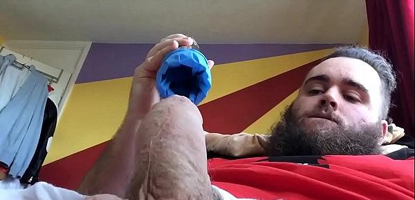  Wanking With A Home Made Fleshlight (DIY)